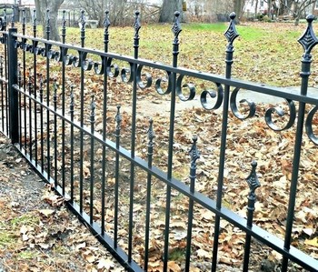 wrought iron rod iron fence
